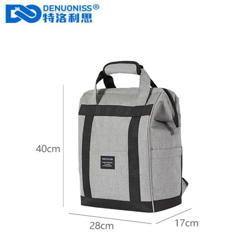 DENUONISS Extra Large And High Thickening Cooler Bag Ice Pack Insulated Fresh Food Delivery Container Cooler Backpack