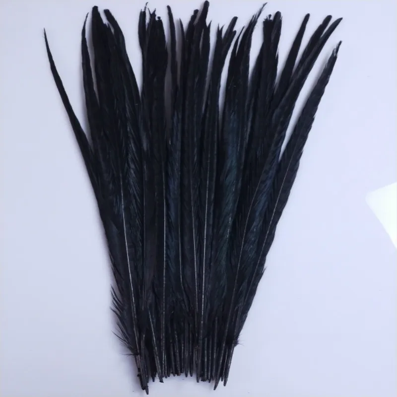 Wholesale 50 pcs pretty black Pheasants feathers 12-14inches/30-35cm DIY jewelry, art performances props Accessories