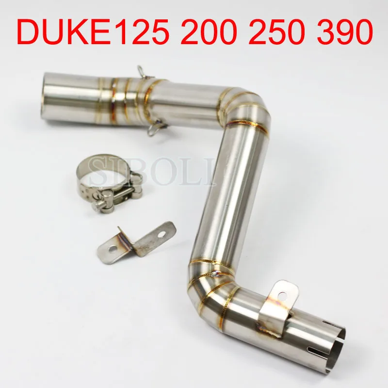 DUKE125 200 250 390 Motorcycle Exhaust Middle Pipe Exhaust Link Pipe For DUKE 125 200 250 DUKE 390 2012 2013 2014 Year AK126