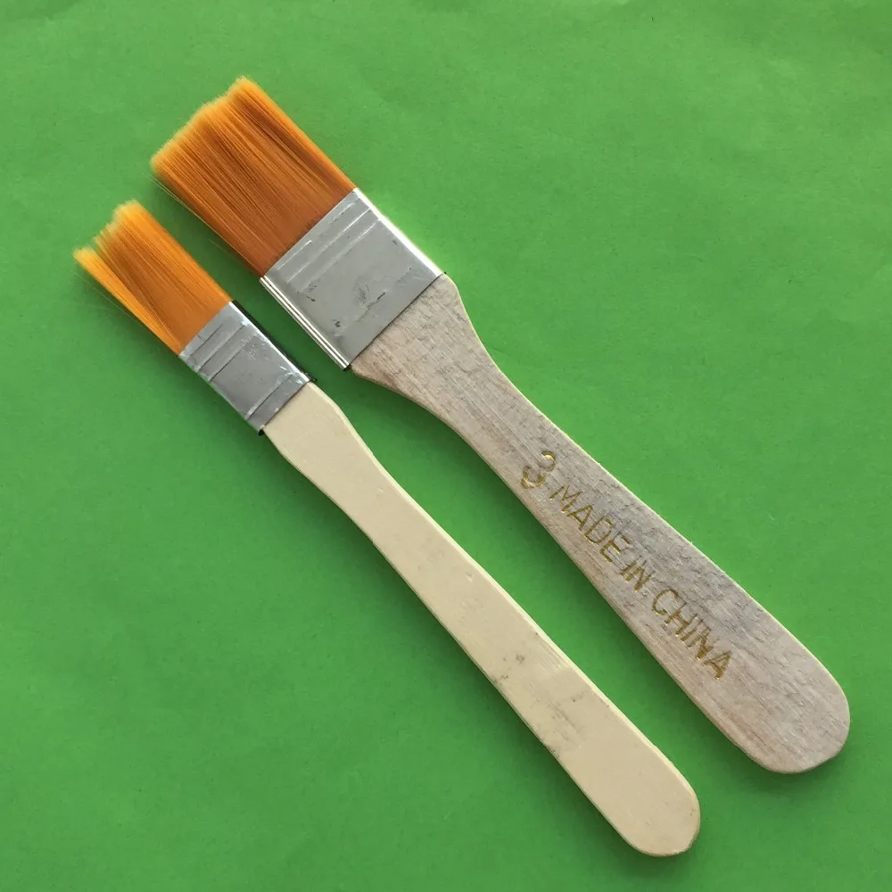 

2pcs J086Y Wooden Handle Nylon Brush for DIY Model Cleaning and Brush Glue Dust Clean L and S Size