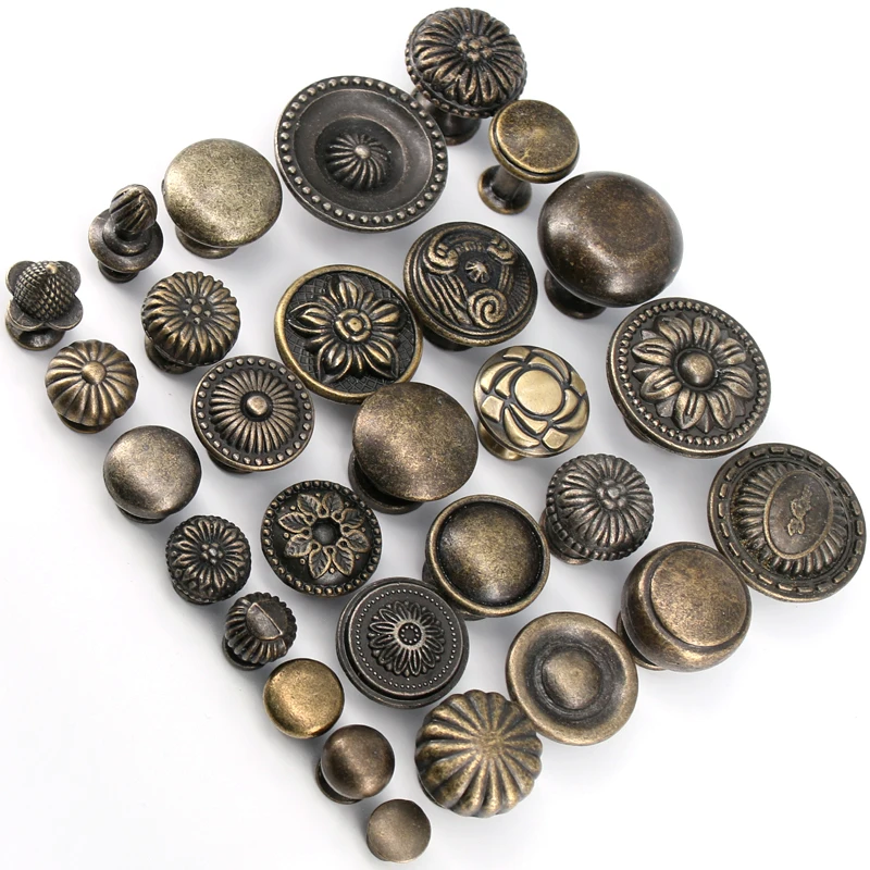 1x Antique Bronze Zinc alloy furniture knob cabinet pulls drawer handle knob