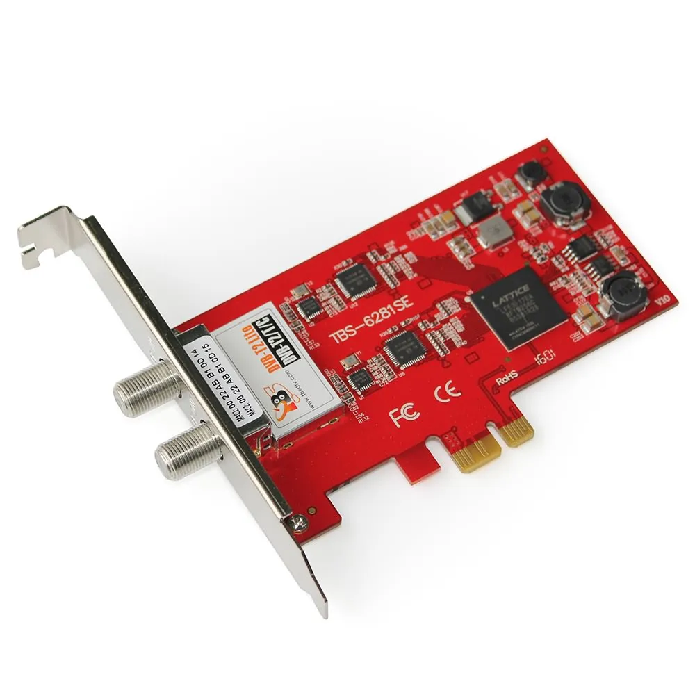 TBS6281SE DVB-T2/T/C Dual Tuner PCIe Card Enjoy FTA Digital Terrestrial/Cable FTA TV and Digital Stereo Radio on PC