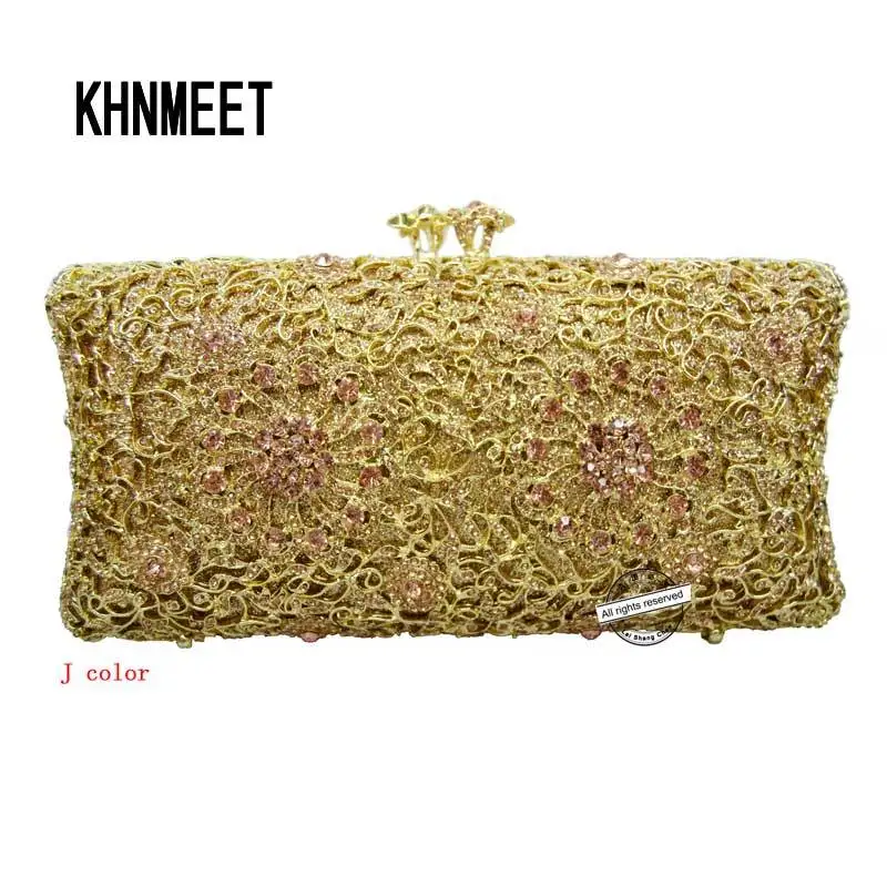 

KHNMEET Silver Wedding Bridal Clutch Purse Marriage Evening Bag Crystal Women Party Bag Pochette Diamante Day Clutches SC177