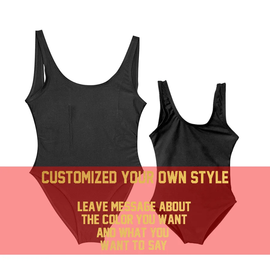 New Mom -Kid Custom Bikini One Piece Swimsuits Bathing Suits Desing Your Own Brand Style Swimwear Lining Parent-Baby Bikini