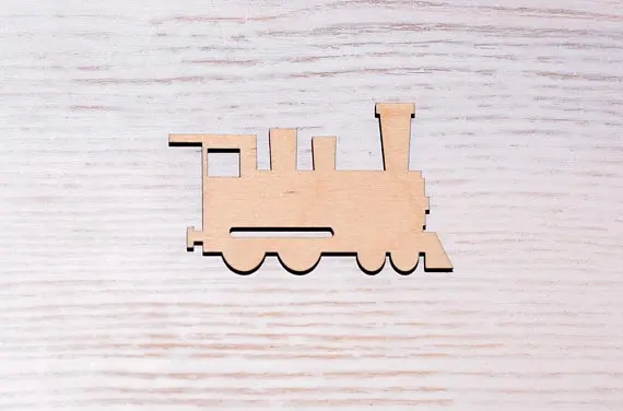 Wooden train wagon Laser Cut, wood cutout, plywood figure, different size shape Ornaments Craft Decoration Decoupage Unpainted