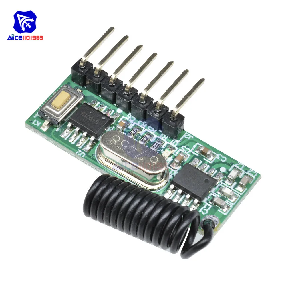 TX118SA-4 Wireless Wide Voltage Coding Transmitter RX480E-4 Decoding Receiver 4 Channel Output Module for 433Mhz Remote Control