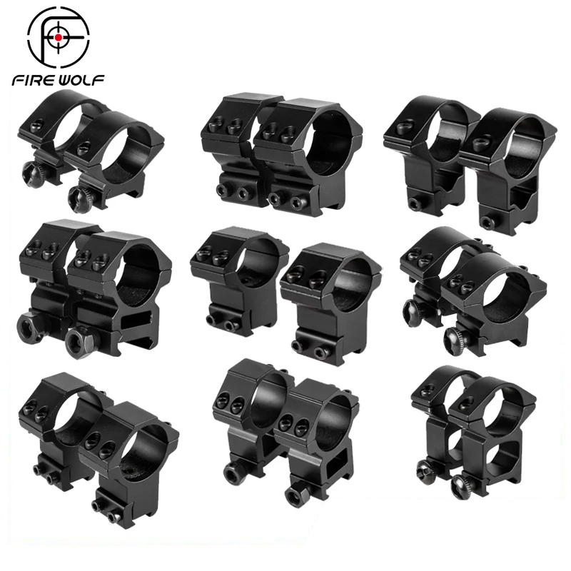 Fire Wolf 30mm / 25.4mm  Riflescope mount ring 11mm / 20mm dovetail rail high profile Low Profile for rifle scope hunting mount