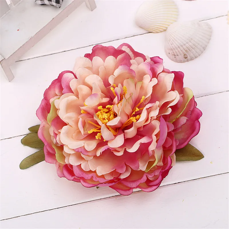 New DIY Headdress Hair Accessories Bridal Wedding Silk Artificial Flower Peony Flower Hairpin Beach Hair Clip Hair Ornament