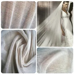 100% tessuto di Tulle di seta bianco naturale usa velo di seta da sposa 100% tessuto di seta larghezza 130CM