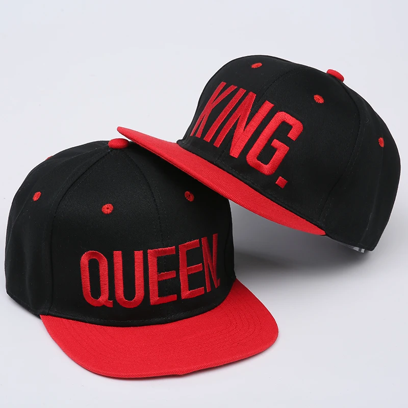 VORON2017 new KING QUEEN Snapback Hat Acrylic Couple Baseball Cap Men Women Lovers Gifts For Girl Boy Friends Hip Hip Cap 4color