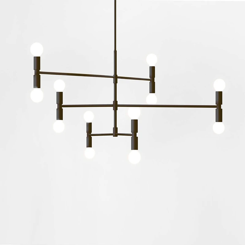 Post-moderne Eisen Kunst Kronleuchter Beleuchtung Kreative Bambus Lüster LED Hanglamp Wohnzimmer