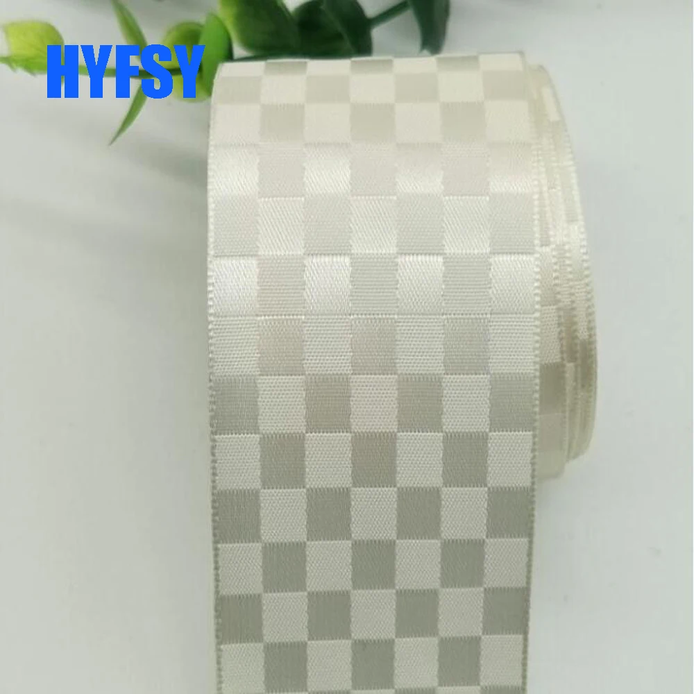 10 Yards 25MM 38MM Lattice Square ribbon DIY For Hair Bows Clothing Materials Gift Packaging Crafts Giplaid Handmade Tape