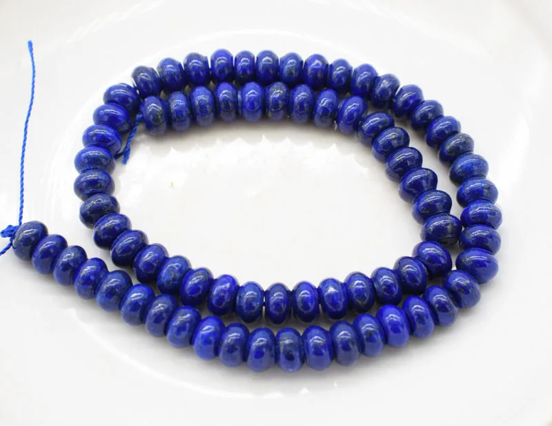 loose beads blue lapis roundelle 8*3mm/6*10mm  for DIY jewelry making necklace FPPJ wholesale beads nature