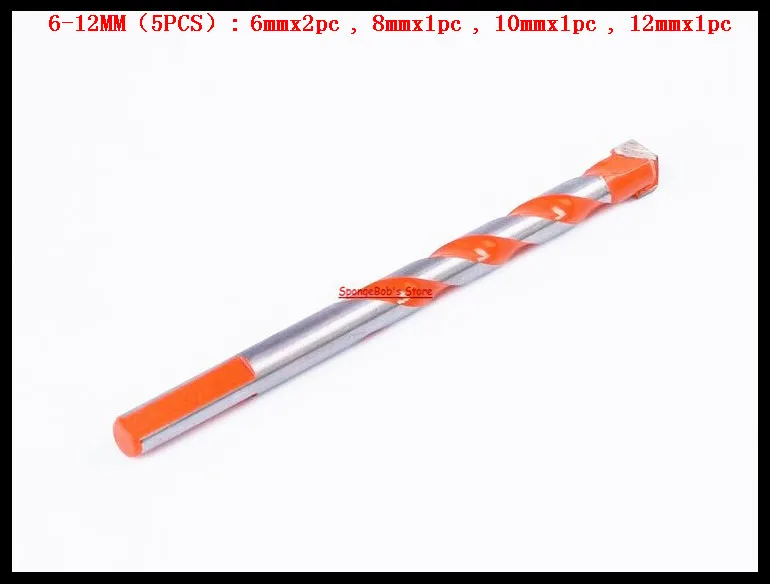 6/8/10/12mm Multifunctional Ceramic Bit Ceramic Tile Glass Opener Wall Core Drill Bit Woodworking Drill Triangular Handle