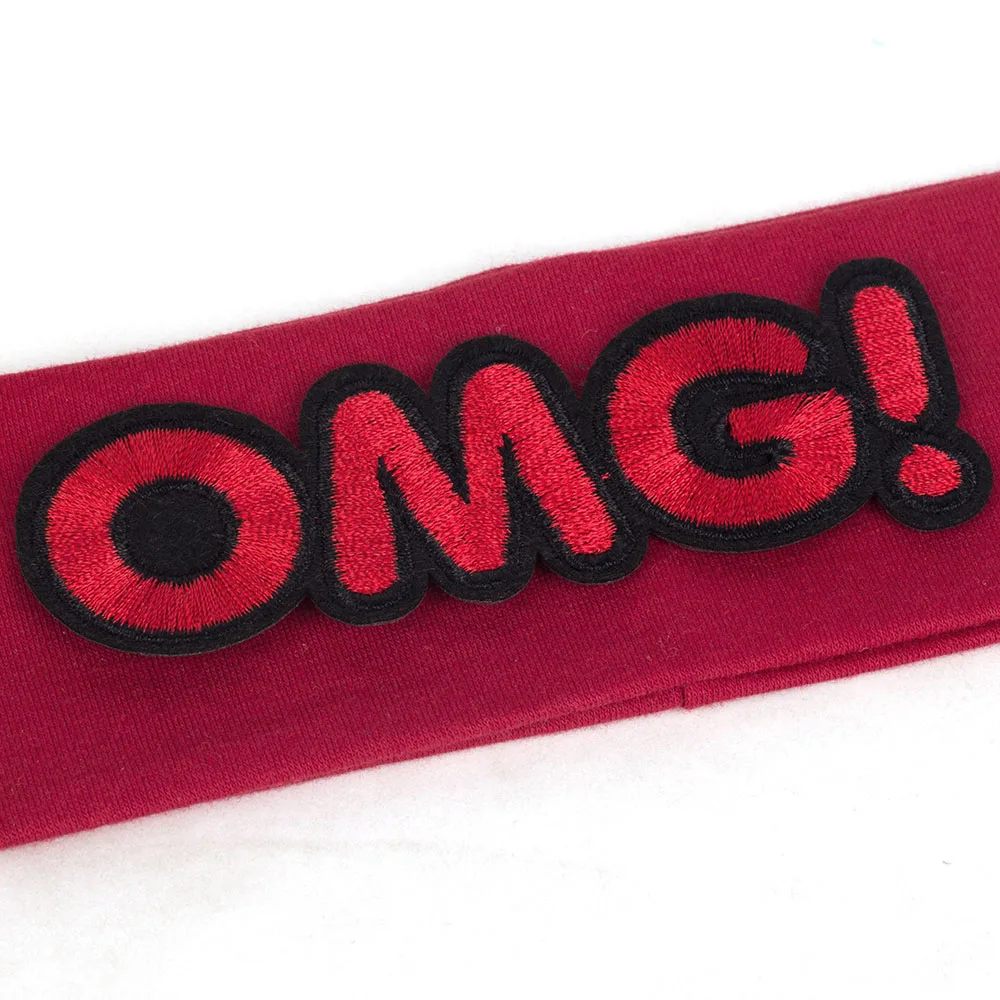 عصابات رأس مطاطية من القطن الناعم على شكل حرف OMG من Geebro للأطفال البنات والأولاد والأطفال، أغطية رأس عمامة، إكسسوارات رباط شعر هدية