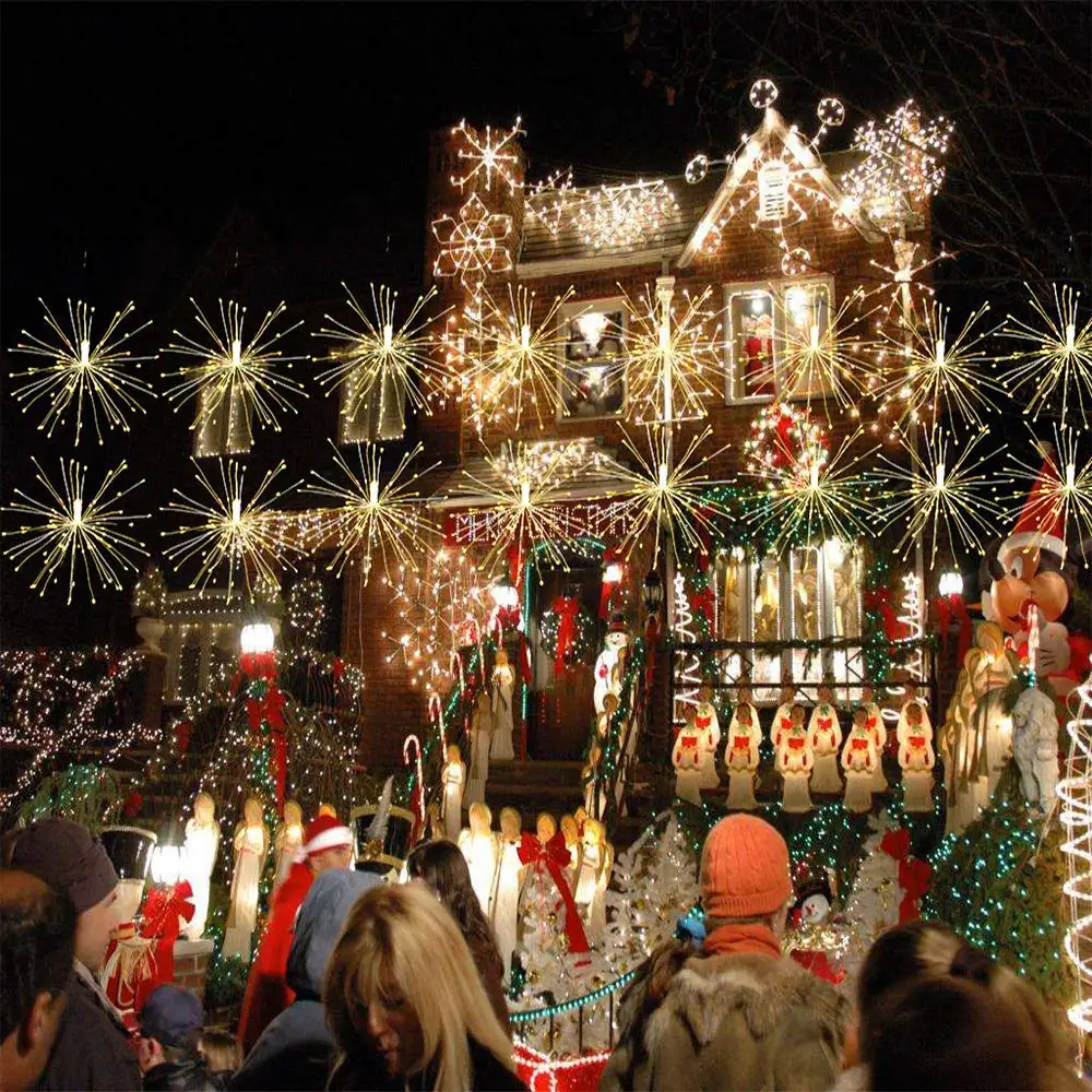 VNL LED الأسلاك النحاسية انفجار سلسلة ضوء مع جهاز التحكم عن بعد الجنية وميض أضواء معلقة ضوء لغرفة النوم حديقة الزفاف