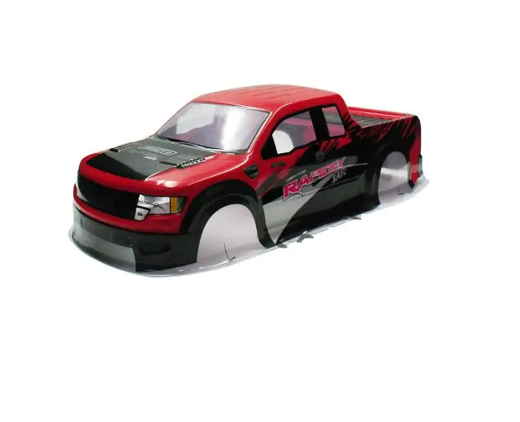 YUKALA  1/10 1:10 PVC painted body shell for 1/10 R/C truck 94188  size 430*193mm 2pcs/lot