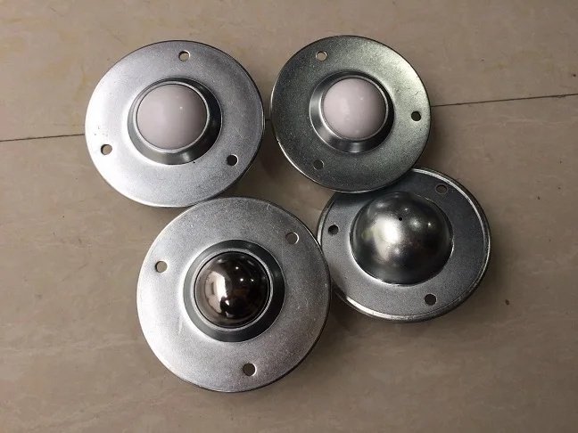 

1pcs 38.1mm 1-1/2" CY-38B B Type UFO Flying Saucer Type Metal Nylon Ball Metal Transfer Bearing Unit Conveyor Roller Wheels 70kg