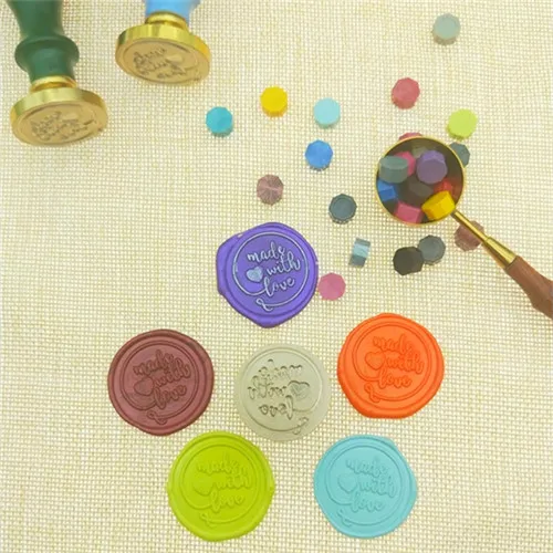 Made with Love wax seal stamp/ Made with heart /wax sealing kit /Wax seal Gift Package /Gift for him/Gift for her/