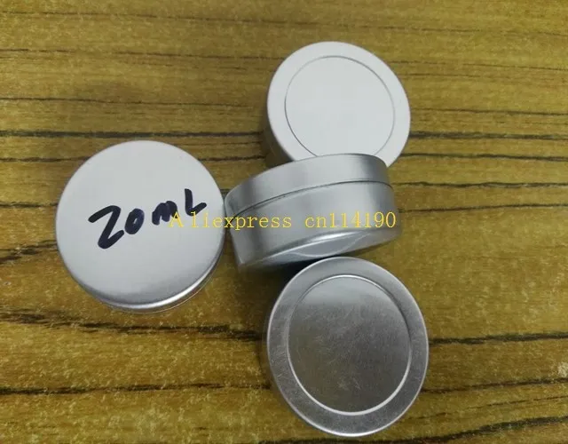 20g empty aluminium cream jars,cosmetic case jar,20ml aluminum tins, metal lip balm container