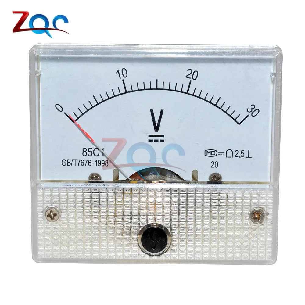 85C1 DC 30V Analog Panel Volt Voltage Meter Voltmeter Gauge 0-30V / DC 50V Analog Panel Volt Voltage Meter Voltmeter Gauge 0-50V