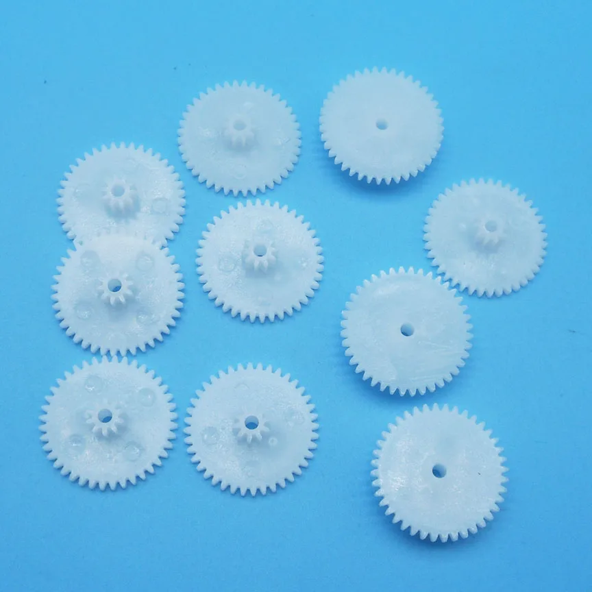 

40102B 0.5M Double Gears Module 0.5 40 Teeth + 10 Tooth Plastic Gear Toy Accessories