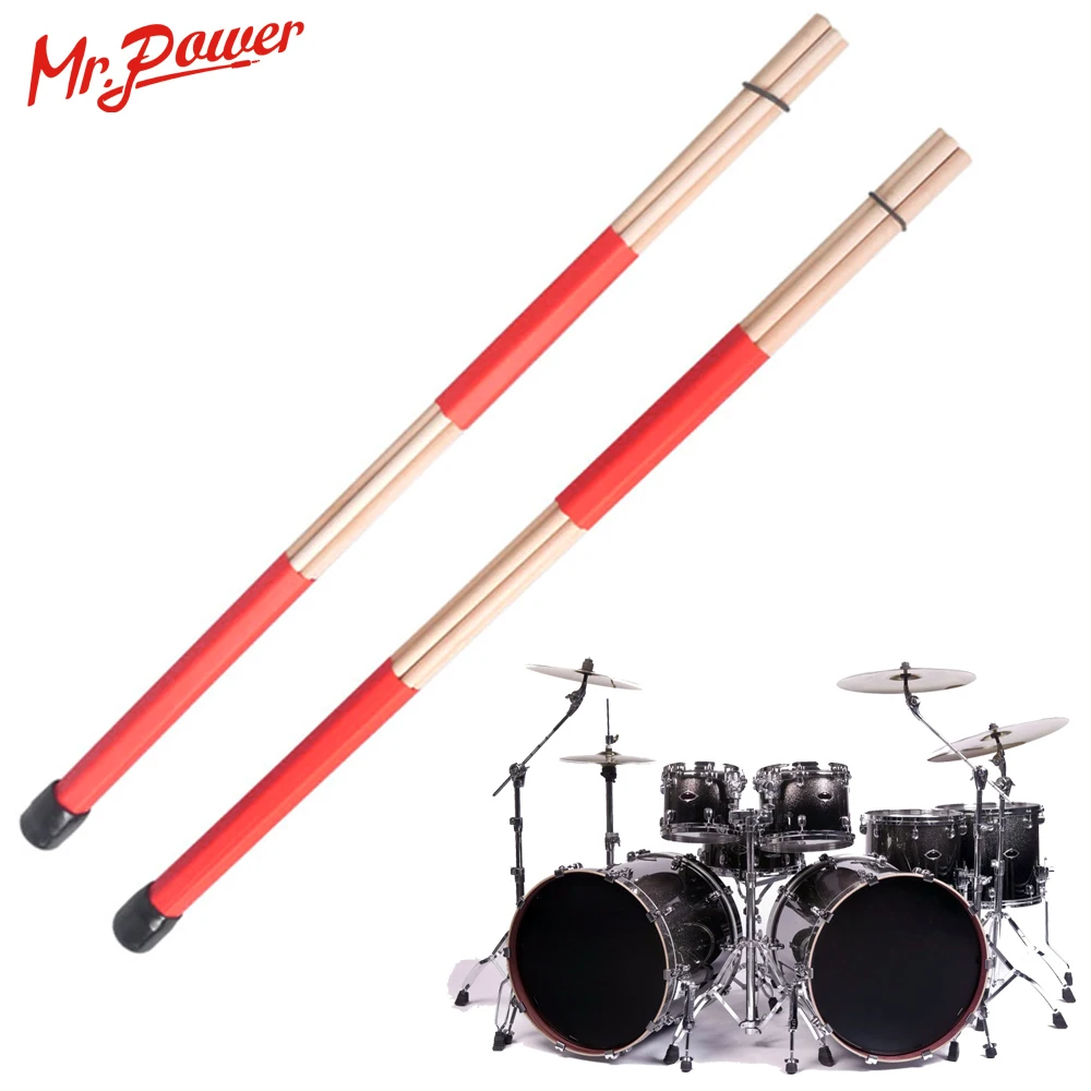 

1 Pair 15.7" 40cm Jazz Drum Sticks 7 Dowels Red Drumsticks Customized Thunder Rod for Skilled Drummers to Create Sound of Drum