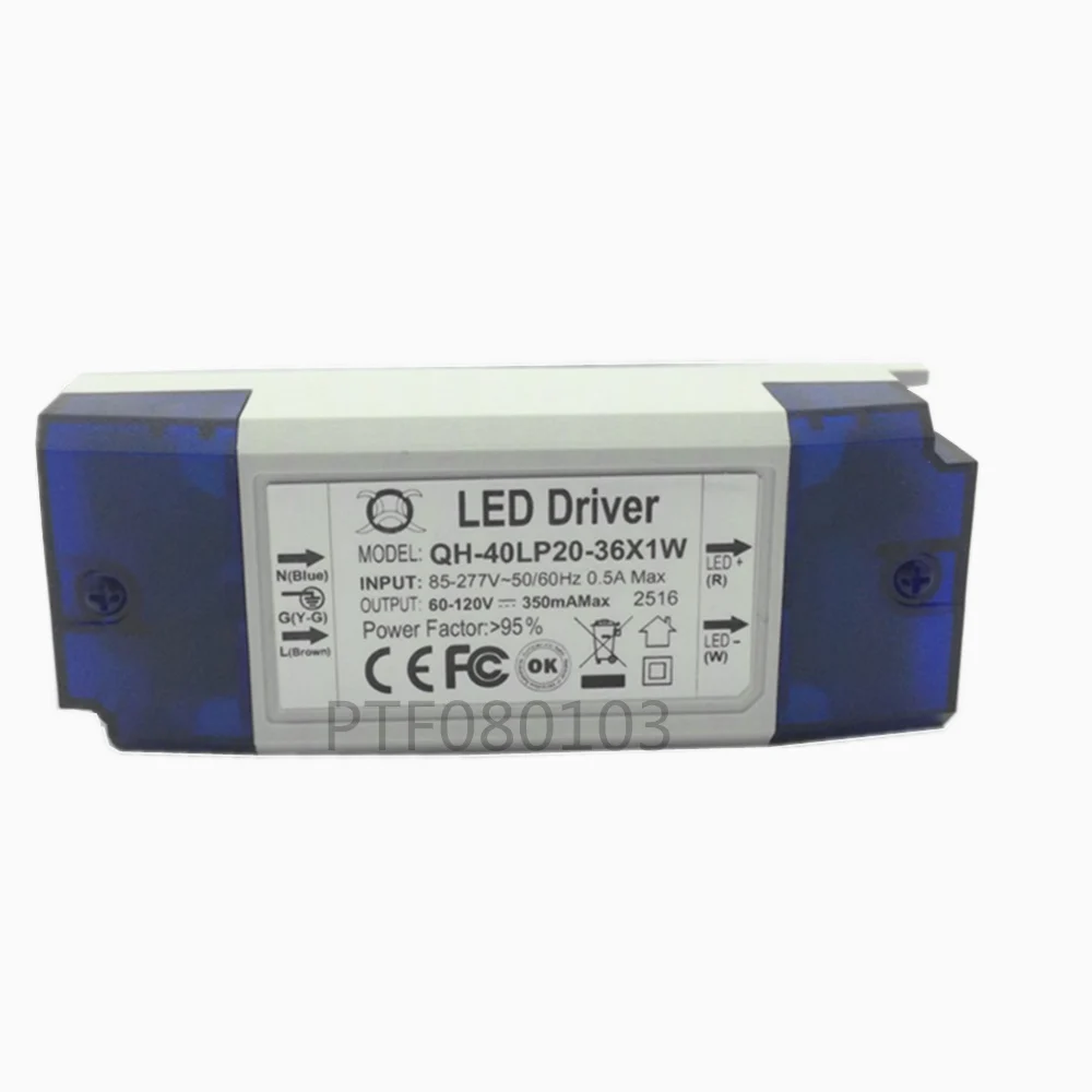 Imagem -04 - Driver de Led de Alta Potência Fonte de Led para Holofote ac 85277v 20w 30w 36w 2036 X1w 350ma