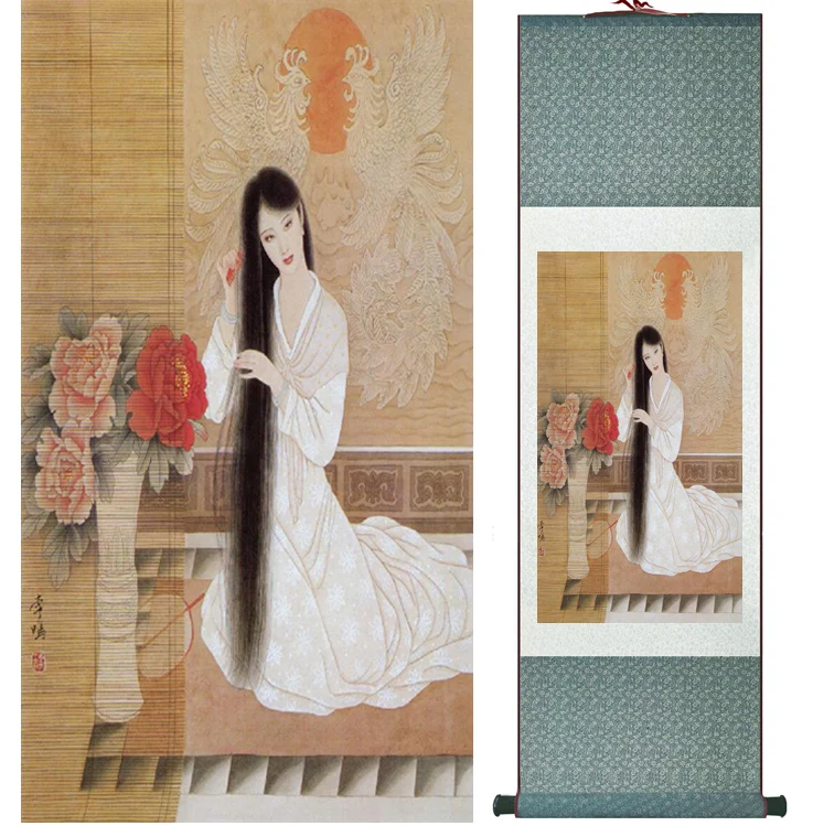 

Traditional Chinese pretty girls painting Home Office Decoration beautifull women painting Chinese painting 041108