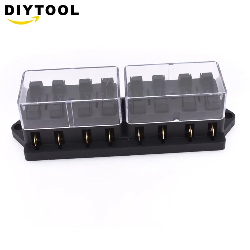 8 Way Fuse Box Block Fuse Holder Box Car Vehicle Circuit Automotive Blade 12V Car Fuse Accessory Tool