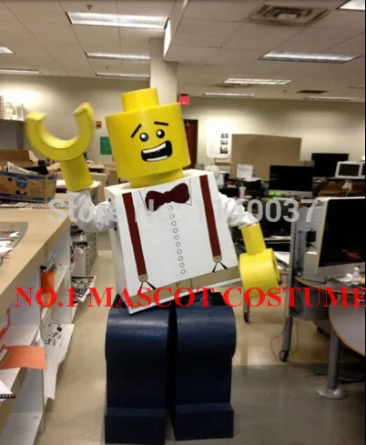 block bricks man mascot costume custom cosplay cartoon character carnival costume fancy dress  theme wholesale kits