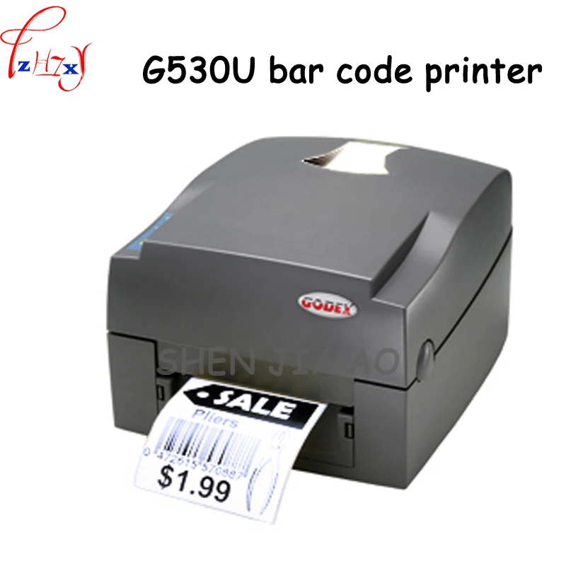 

G530U label barcode printer stickers washing water Mark jewelry clothing tag bar code printer 110-240V