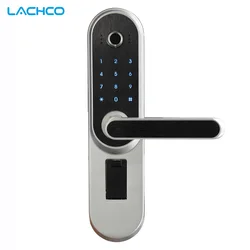 Lachco fechadura porta inteligente com senha, código de impressão digital biométrica, fechadura eletrônica digital para porta para casa escritório l19001a1