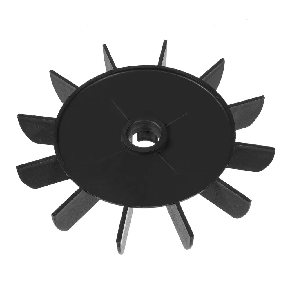 Uxcell 1Pcs 100x12mm/116x14mm/142x18mm White/Black Plastic Round Shaft Replacement 12 Impeller Motor Cooling Fan Vane