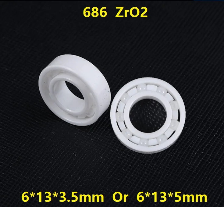 

5pcs/10pcs 686 ZrO2 full Ceramic bearing 6x13x3.5 6x13x5 mm Zirconia ceramic deep groove ball bearing 6*13*3.5 6*13*5