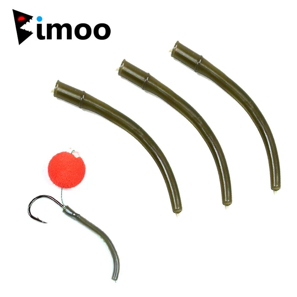 Bimoo 10pcs Camo Green Fishing Withy Pool Alingers Easy to Use 2-10 Hook Steamed to Suit Coarse Carp Fishing Rig Rubber Sleeve