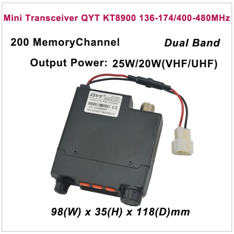 Imagem -06 - Mini Transceptor Dispositivos Móveis Qyt Kt8900 Rádio Automotivo