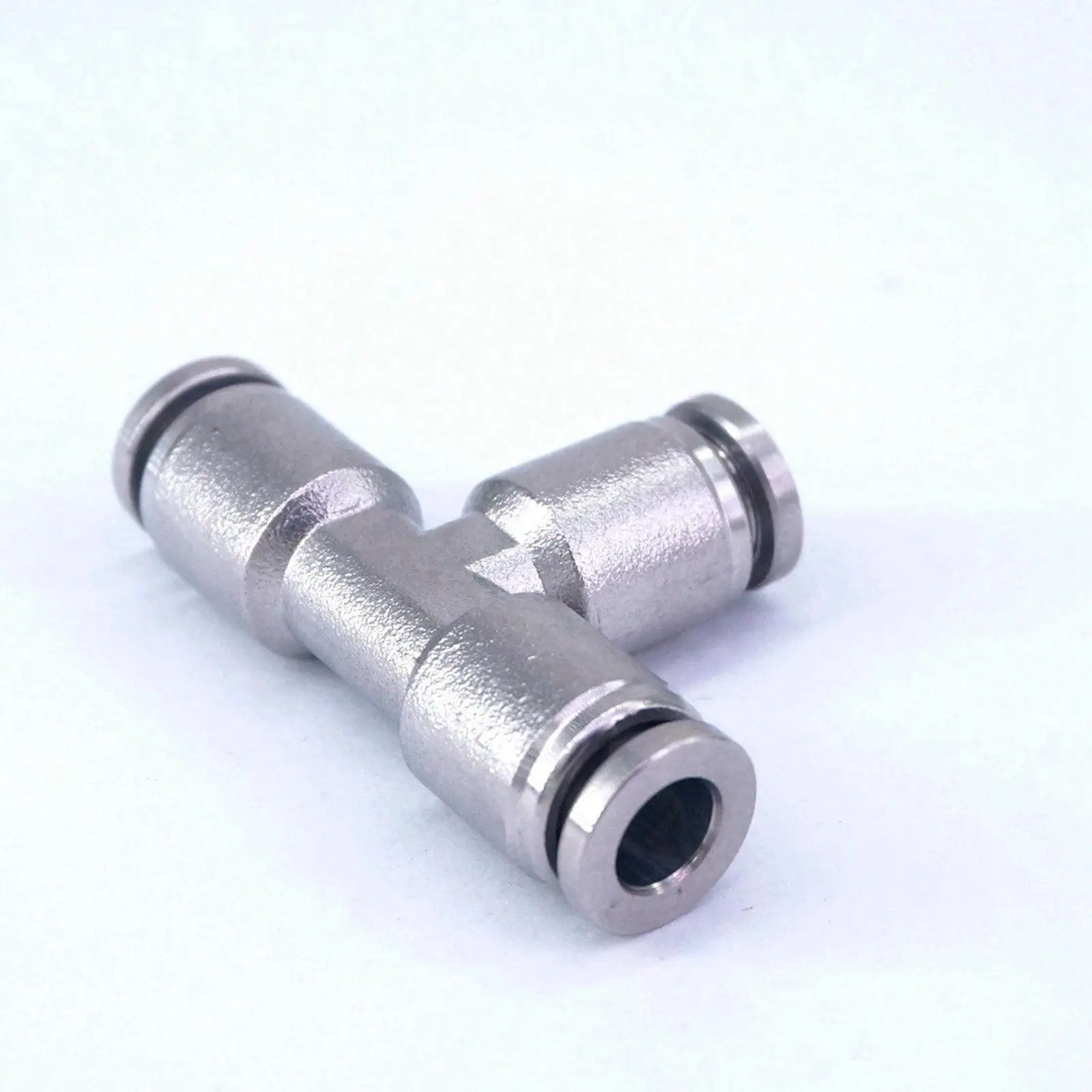 Fit Tube O.D 6mm Pneumatic Tee Branch 304 Stainless Steel Connector Quick Fittings Anticorrosion Antioxidation Antioxidation