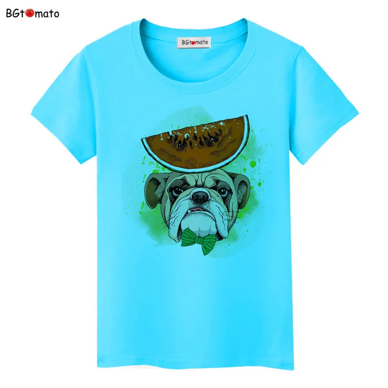 BGtomato New!! Funny design dog love watermelon printing shirts womam's lovely top tees Hot sale brand new fashion shirts