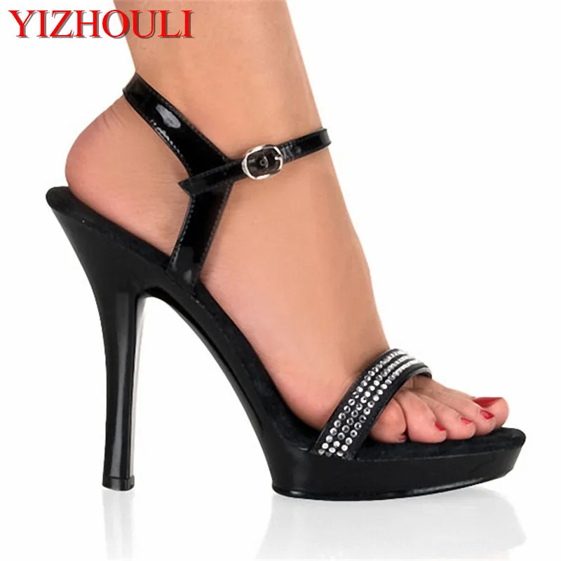 5 Inch High Heels Shoes Black Sexy Dance Shoes 13 CM High Heels Sandals Night Club Women Pole Dancing Shoes