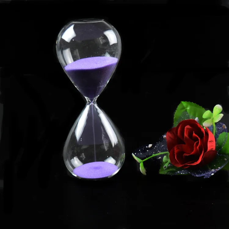 1PC Glass 15 minutes Awaglass Hand-blown Timer clock Magnetic Hourglass ampulheta crafts sand clock hourglass timer J1189-4