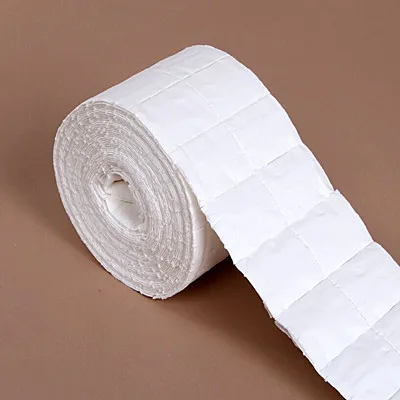 500 peças quentes um rolo de algodão almofadas de fiapos de papel ferramentas do prego/removedor de verniz toalhetes dicas da arte do prego manicure/equipamento da arte do prego