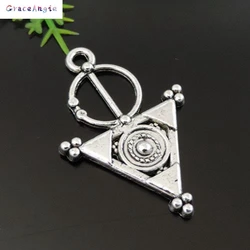 20PCS New Fashion Hot Wholesale  Jewelry color Alloy Triangle Circle Jewelry Accessories Pendant Charm 39421