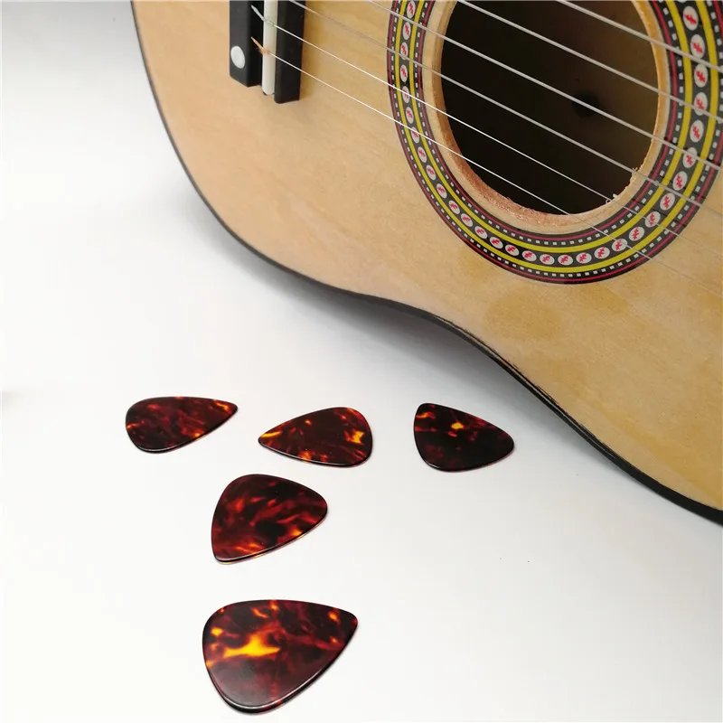 Celluloid Guitar Picks, Tortoise Shell Color, Different Thickness, Plectrum, Free Shipping, 100Pcs