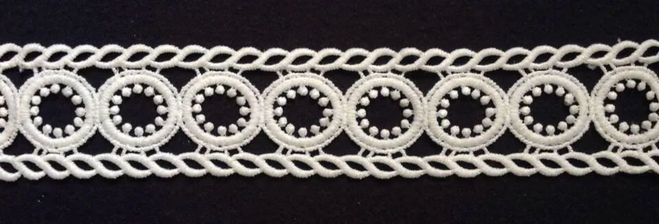 

4.2cm polyester water soluble exquisite embroidery geometry motif lace trim, XERY0608G