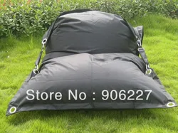 The original !!  outdoor buggle up black beanbag chair, deluxe camping bean bag sofa seat - free shipping