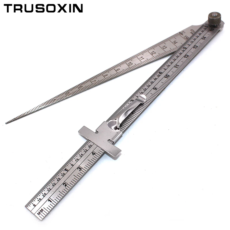 

Welder Tools Stainless Steel Welding Taper Feeler Gauge Gage Stainless Steel Depth Ruler Hole Inspection For Measurement Tool