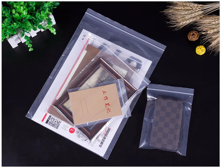 200micron Thick Transparent PE Plastic Bag Reclosable Gift Bag Clear Poly Resealable Ziplock Jewelry Packaging Pouch