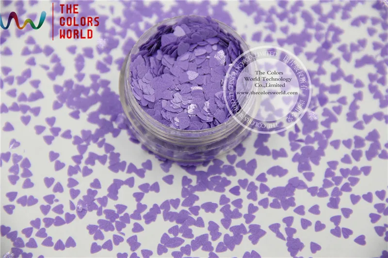 TCH308 3,0 MM Größe Solvent Resistant Mate Farben Herz form glitter für nagellack, nail art oder andere DIY dekoration