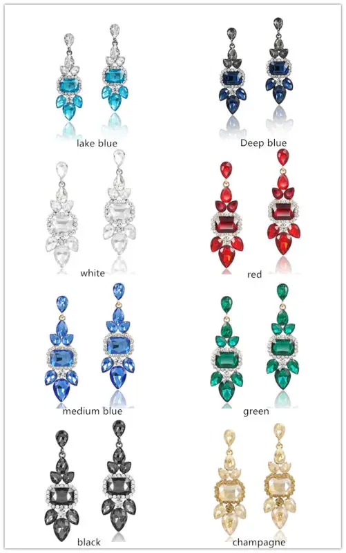 VEYO Bridal Earrings Rhinestone Trendy Wholesale Crystal Drop Earrings High Quality